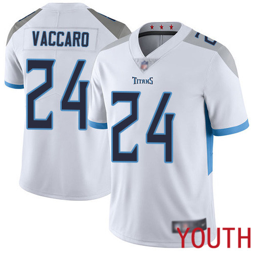 Tennessee Titans Limited White Youth Kenny Vaccaro Road Jersey NFL Football 24 Vapor Untouchable